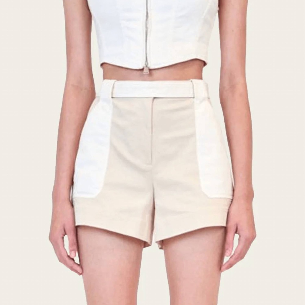SIMKHAI Lourie Belt Short in Ivory - NWT - size 8